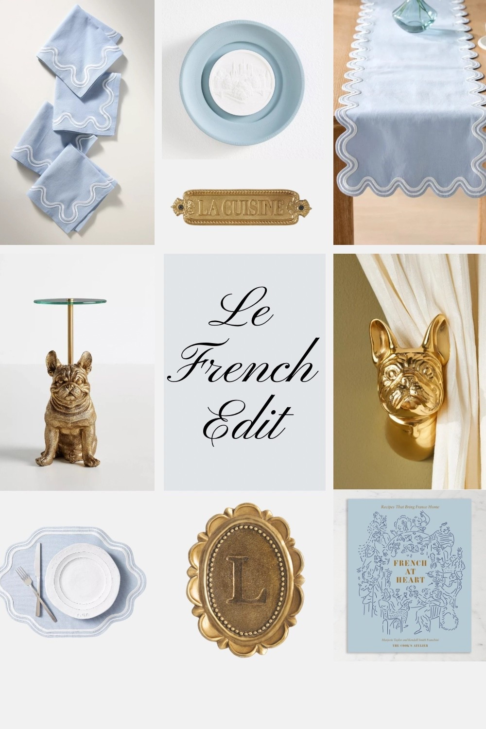 Le French Edit 🤍🇫🇷
A curated mix of soft blues, scalloped edges, gilded accents, and that effortless Parisian charm I adore.
Simple, elevated pieces that make every corner of home feel a little more French-inspired… and a little more you.

Tap to shop my favorites from this week’s edit ~ linens, art, chic tabletop, and a touch of whimsy.


#LTKHome #LTKGiftGuide #LTKWedding