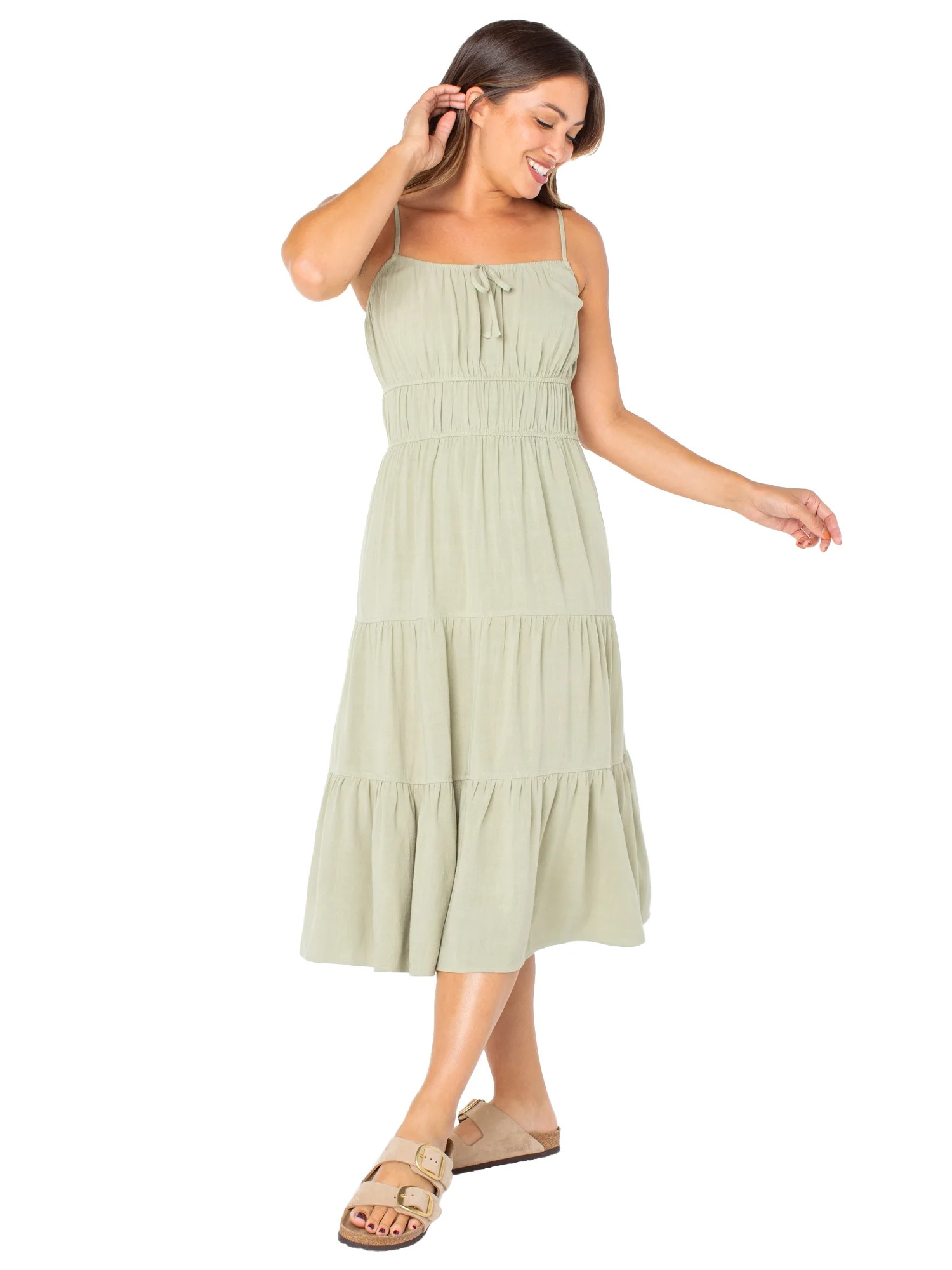 Celebrity Pink Juniors Tiered Tie Front Dress | Walmart (US)