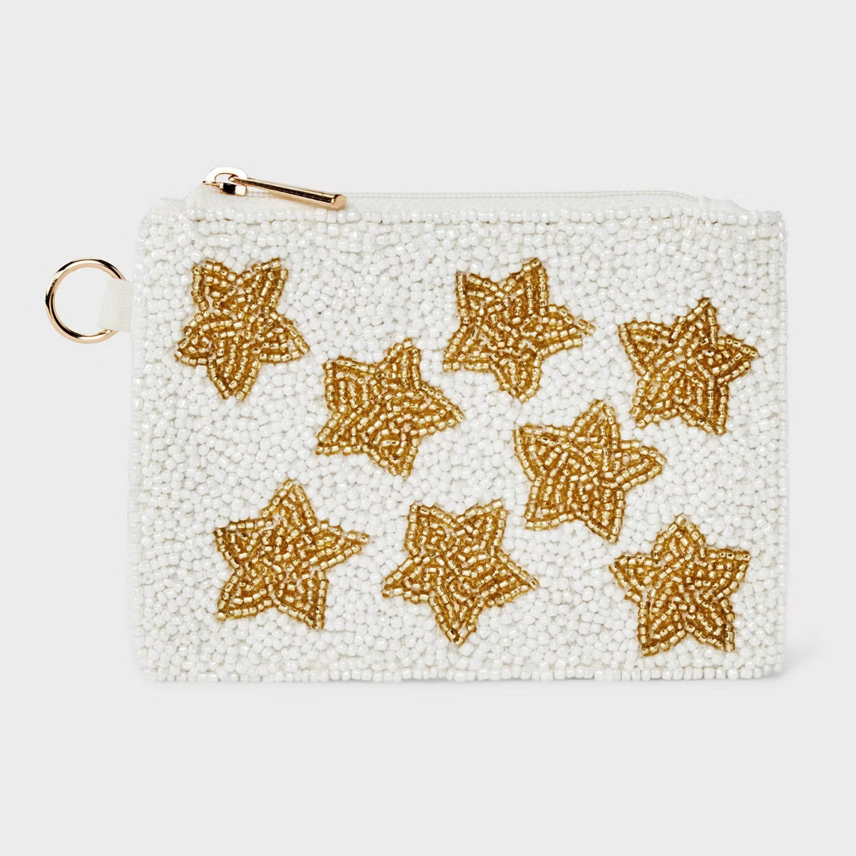 Star Beaded Pouch - Universal Thread™ White/Gold | Target