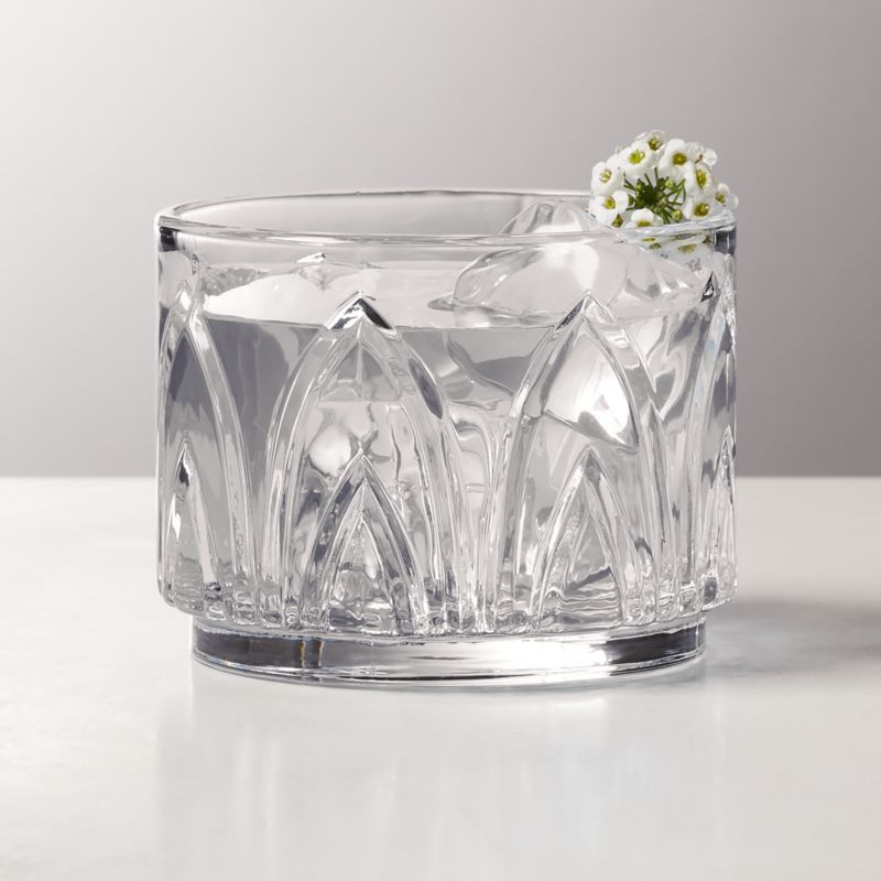 Buchanan Clear Stacking Double Old-Fashioned Glass | CB2 | CB2