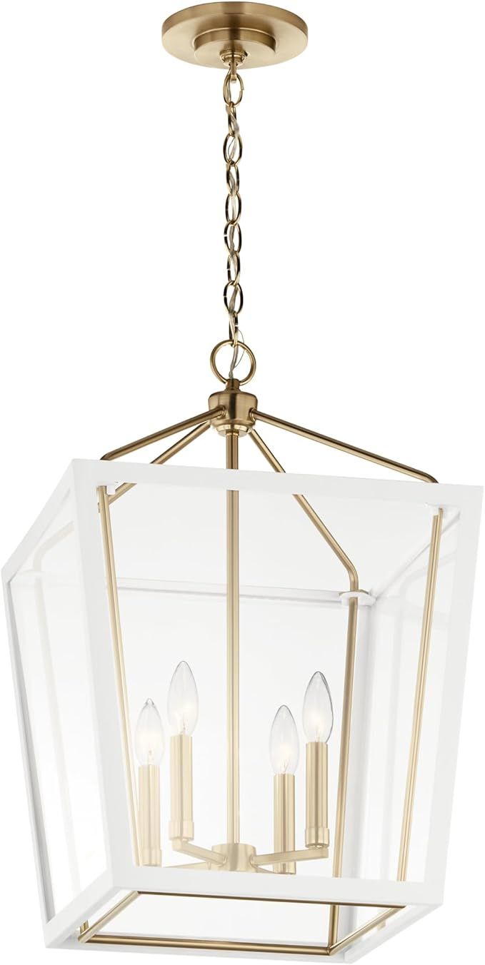 KICHLER Delvin 4-Light Pendant, Updated Traditional Light with Clear Glass in Champagne Bronze an... | Amazon (US)