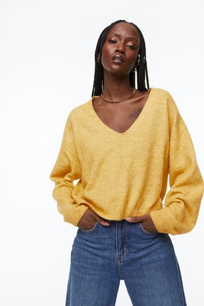 Oversized Sweater | Yellow Sweater Sweaters | Spring Sweater | HM Sweater Outfit | Spring 2023 | H&M (US + CA)