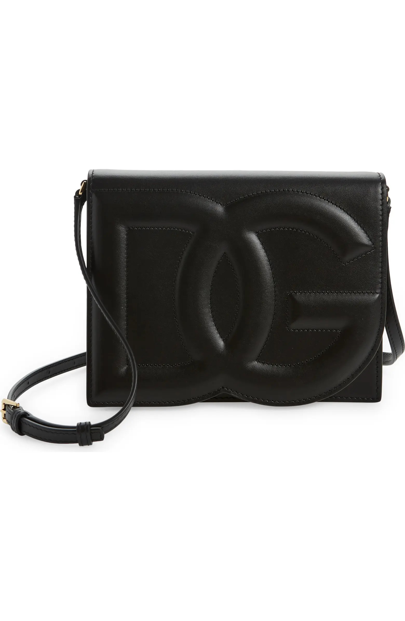 Dolce&Gabbana DG Logo Flap Leather Crossbody Bag | Nordstrom | Nordstrom