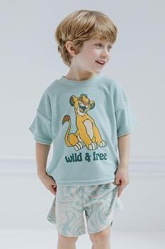 Disney Boys' Loop Terry 2-Piece T-Shirt and Shorts Set Toddler to Big Kid | Amazon (US)