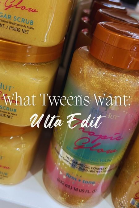 Tween holiday wish list items at Ulta right now. 

Beauty gifts - body scrub - Ulta haul - Lip gloss - highlighter - skincare - tween gift ideas - teen gift ideas