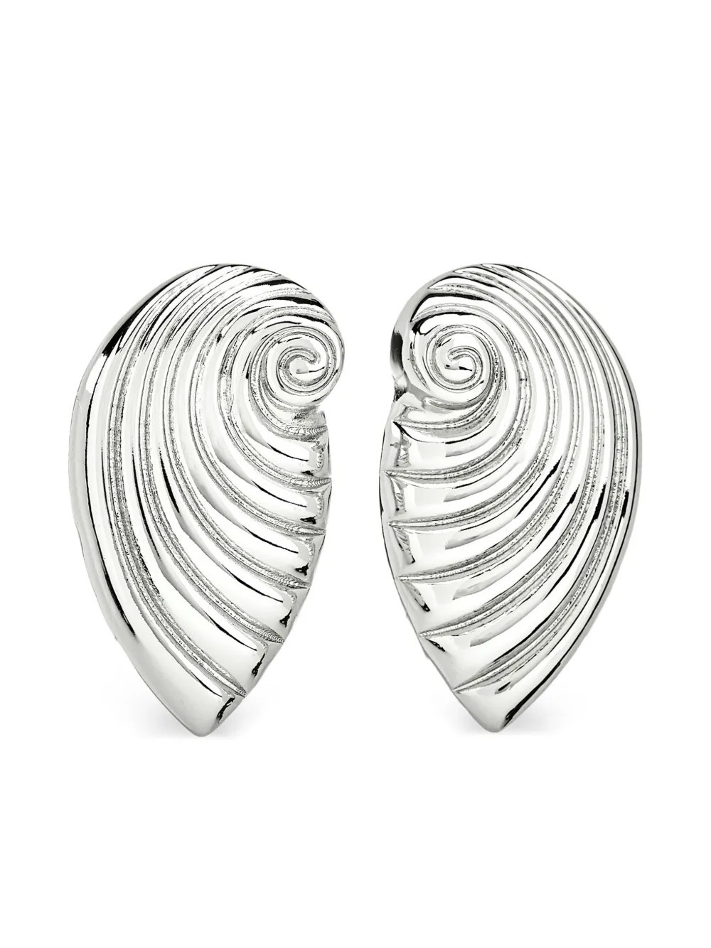 Kenneth Jay Lane seashell earrings - Silver | Farfetch Global