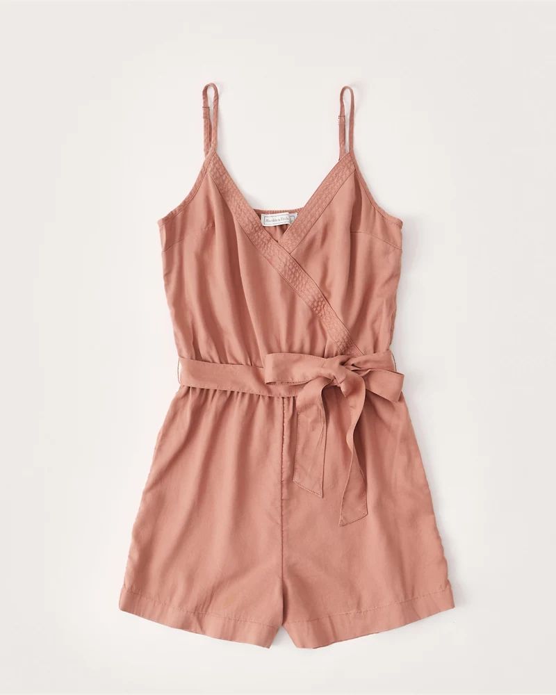 Tie-Front Romper | Abercrombie & Fitch (US)