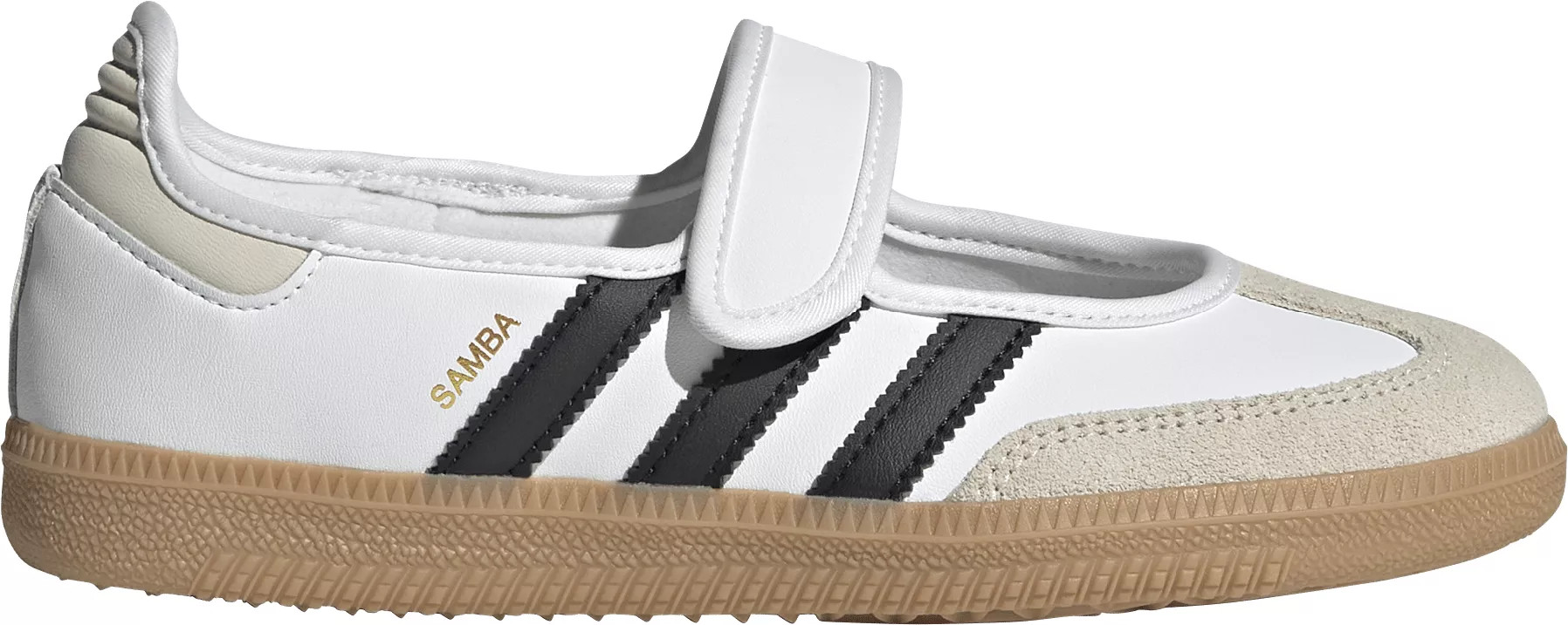 adidas Kids' Grade School Samba Jane Shoes, Size 4.5, Ftwr White/Alumina/Gum 3 | DICK'S Sporting Goods