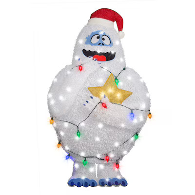 Rudolph 49.02-in Freestanding Yard decoration with Multicolor LED Lights | Lowe's