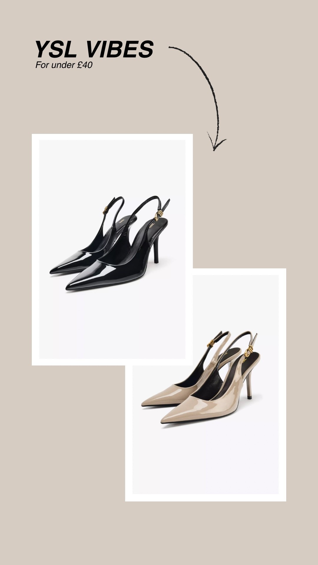 Patent slingback, date night shoe, heels, autumn shoes, new in Zara 

#LTKuk #LTKautumn #LTKshoes
