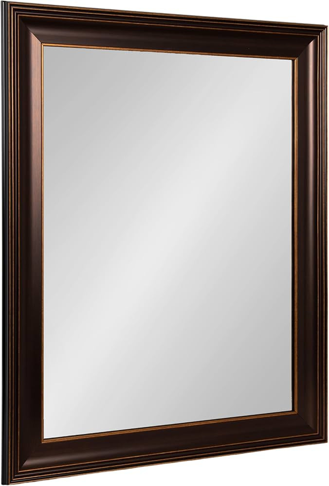 Kate and Laurel Galiano Traditional Framed Rectangle Bathroom Vanity Mirror, 23 x 29, Bronze, Cla... | Amazon (US)
