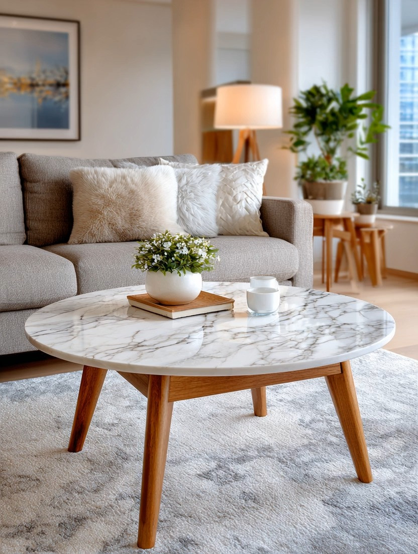 An elegant marble coffee table — solid marble or marble-look, your choice — instantly elevates your living room.

The combination of marble and wood creates a beautiful grounding energy. Both are earth elements, yet they offer opposite effects: marble feels cool, calm, and refined, while wood brings warmth and softness. Together, they create balance — the perfect Feng Shui harmony for a space where you gather, relax, and recharge.

Placed at the center of your living room, this table becomes more than furniture. It becomes an anchor.

Add a simple tray, a small plant, or a meaningful book — and feel the energy shift.

#MarbleCoffeeTable #EarthElements #FengShuiHome #ElegantLiving #ModernDecor #GroundedDesign #IntentionalHome #LivingRoomInspo 

 #LTKHome