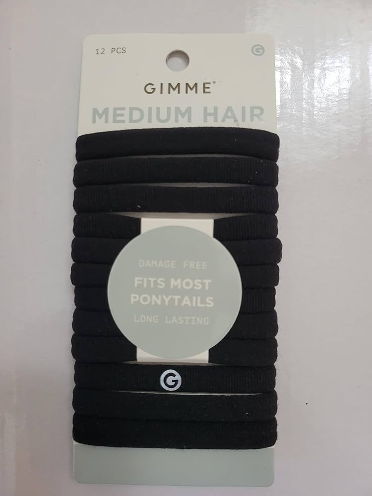 Gimme Beauty - Any Fit No Damage Hair Ties - Black Onyx - Seamless Microfiber Hair Elastic - Hair... | Amazon (US)