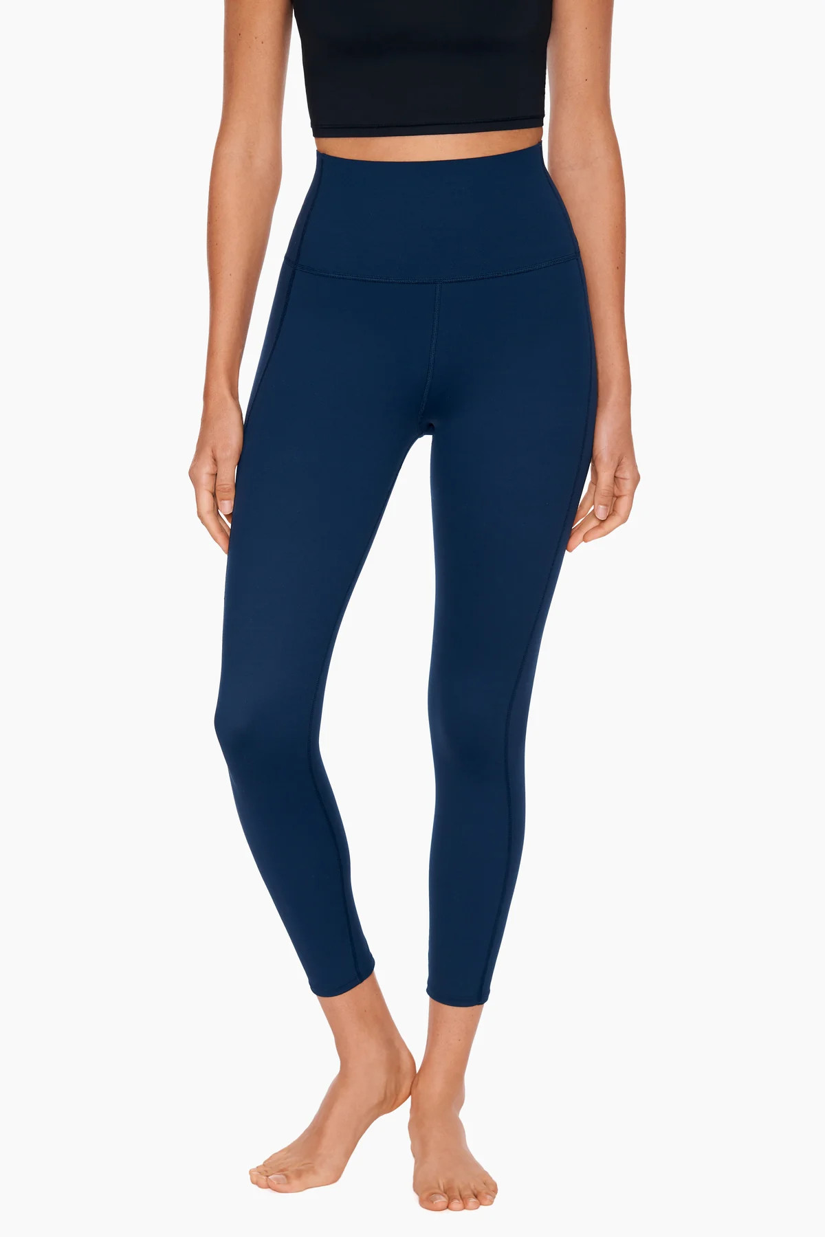 Miraclesuit Navy Stitch Tummy Control Performance Leggings | MiracleSuit