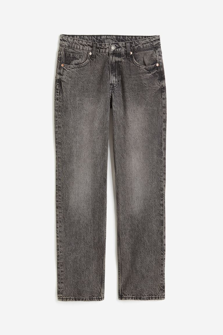 Straight Regular Jeans - Gris - MUJER | H&M ES | H&M (FR, IT, ES, PT, BE)