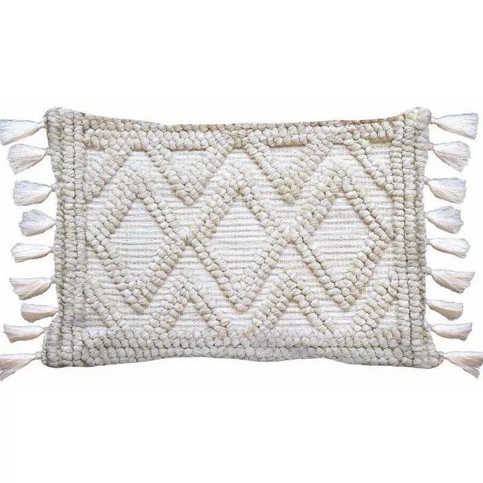 Woven Textured Diamond Lumbar Pillow - Opalhouse™ | Target