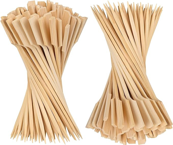 4.7 Inch Bamboo Skewers, 300 PCS Bamboo Paddle Wood Picks, Toothpicks for Appetizers, Cocktail Pi... | Amazon (US)