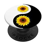 Yellow Sunflower Yin Yang Girasol Sunflower Decor PopSockets PopGrip: Swappable Grip for Phones & Ta | Amazon (US)