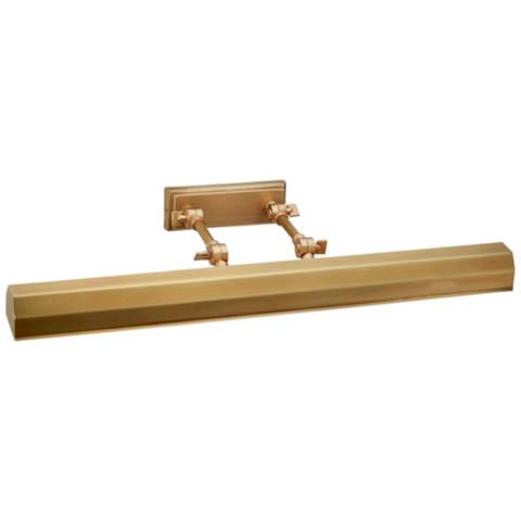 Chawton 26" Wide Aged Brass Metal Adjustable Picture Light - #165R9 | Lamps Plus | Lamps Plus