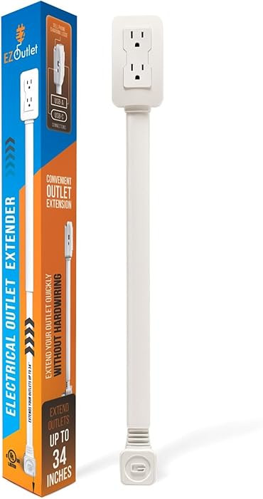 EZ Outlet Electrical Outlet Extender. Access Hard-to-Reach Outlets! Features USB-A, USB-C, and 2 ... | Amazon (US)