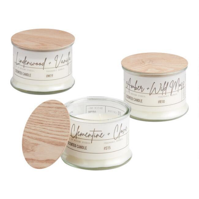 Frosted Glass 2 Wick Scented Candle Collection | World Market