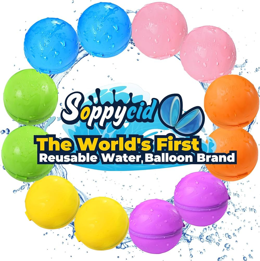 Reusable Water Balloons 12PCS - Summer Water Toys for Pool Beach & Outdoor, Self-Sealing Refillab... | Amazon (US)