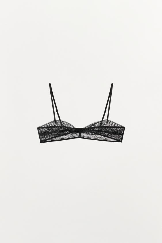 LACE TRIANGLE BRALETTE | Zara UK