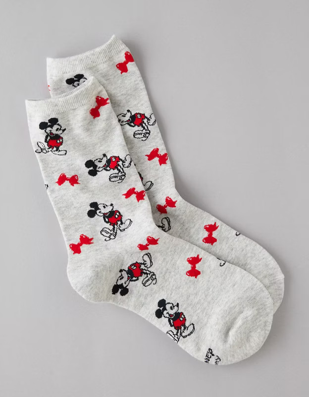 AE Mickey Mouse Crew Socks | American Eagle Outfitters (US & CA)