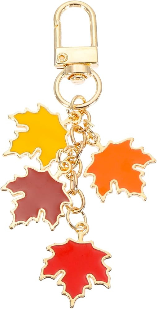 PATIKIL 1 Pcs Maple Leaf Keychain, Metal Cute Keychains Charm with Swivel Clasps Keyring Key Chai... | Amazon (US)