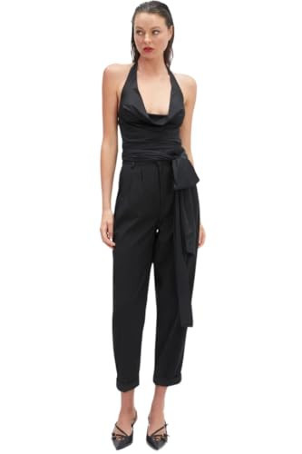 BARDOT Francine Cowl Neck Halter Top for Women - Black Sexy Backless Party & Date Night Top | Amazon (US)