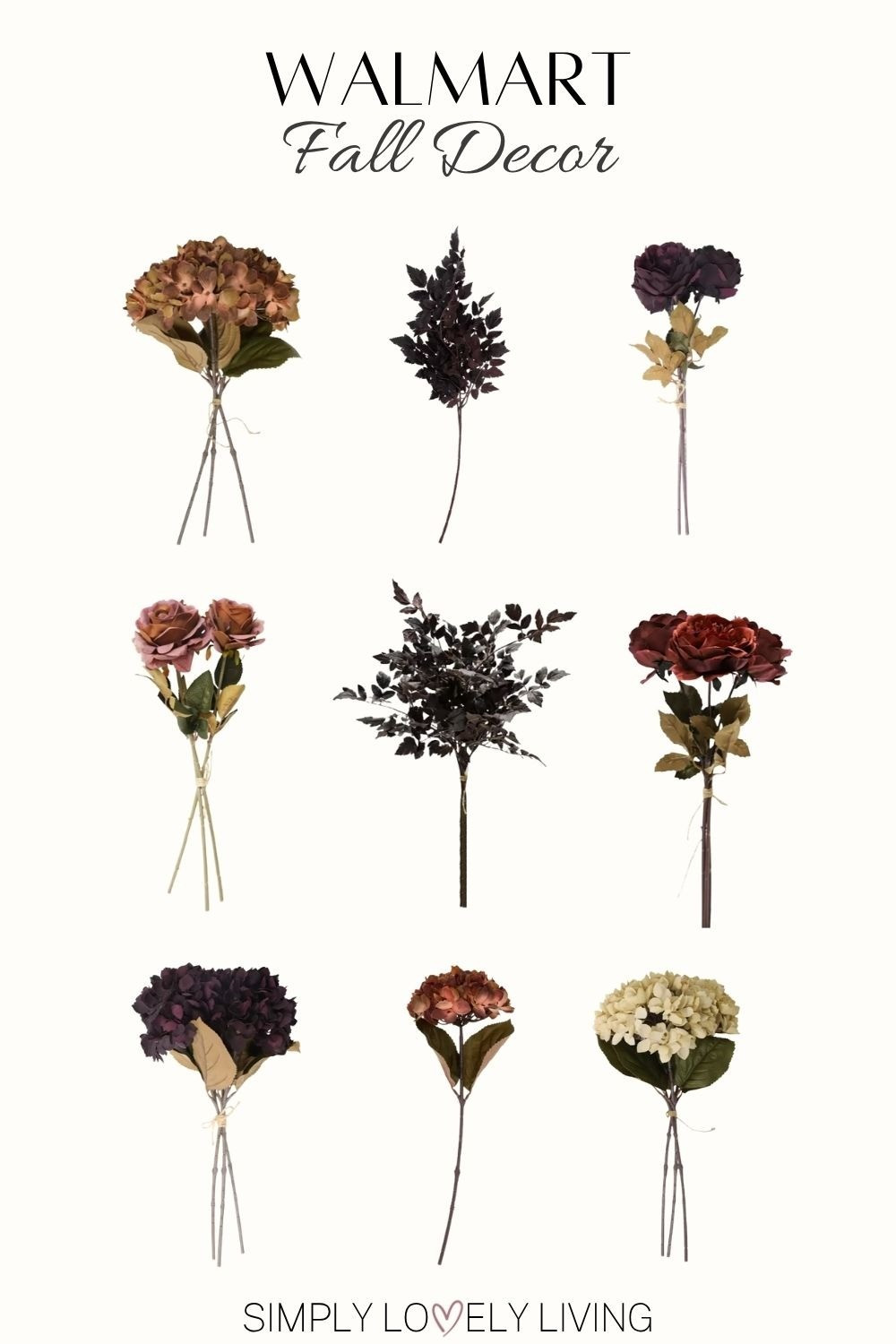 My Texas House Fall decor at Walmart! Fall florals. Faux florals. Hydrangeas, plum stems, peony. #falldecor

#LTKHome #LTKSeasonal