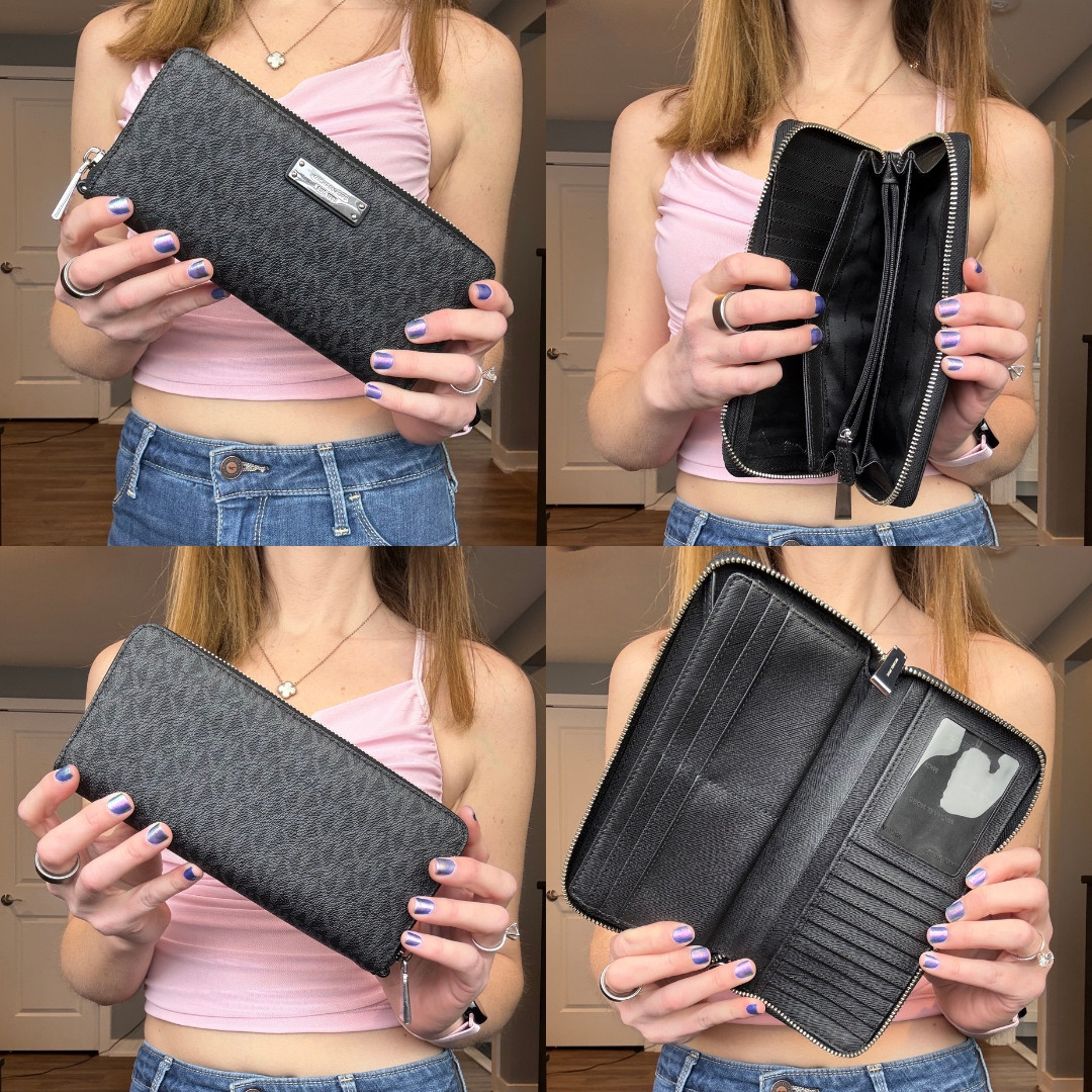 ✨ Sleek @michaelkors-us Black Wallet You’ll Reach for Every Day ✨

This Michael Kors zip-around wallet in classic black with silver hardware is the definition of timeless. The textured signature canvas feels luxe and structured, while the zip-around design keeps everything secure and organized. Inside, there’s room for cards, cash, receipts, and essentials without feeling bulky — perfect for daily use or travel.

I love this style because it works with literally everything. Toss it into a work tote, carry it on its own for errands, or pair it with an evening bag when you want something polished and minimal. If you’re building a neutral accessory collection, this is one of those forever pieces that never goes out of style.

🖤🖤🖤

black wallet, Michael Kors wallet, zip around wallet, designer wallet, black wallet with silver hardware, luxury accessories, everyday wallet, classic wallet style, neutral accessories, timeless fashion

✨ Tap to shop a true wardrobe staple ✨ 

#LTKFindsUnder100 

#LTKSaleAlert #LTKBeauty #LTKTravel