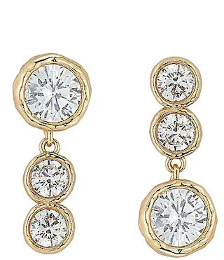Mignonne Gavigan Finley Mismatched Drop Earrings - Gold/Clear | Dillard's