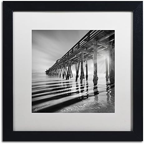 Trademark Fine Art Pier and Shadows by Moises Levy in White Matte and Black Framed Artwork, 16 by... | Amazon (US)