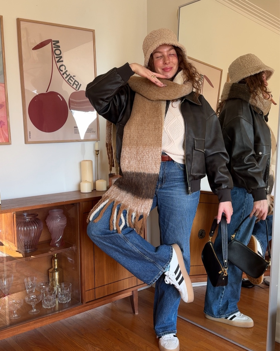 Large coat, large sweater, size 10/30 jeans. Scarf & hat old! 

#LTKmidsize #LTKcanada #LTKwinter