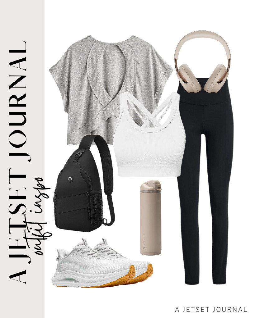 You can also pair this white padded top with a gray SOLY HUX open-back workout top and comfy leggings. ALLSWIFIT sneakers and a Pritent crossbody sling bag complete the sporty look. Complete this fit with Bose Bluetooth headphones.

#LTKSeasonal #LTKSaleAlert #LTKTravel
 

 