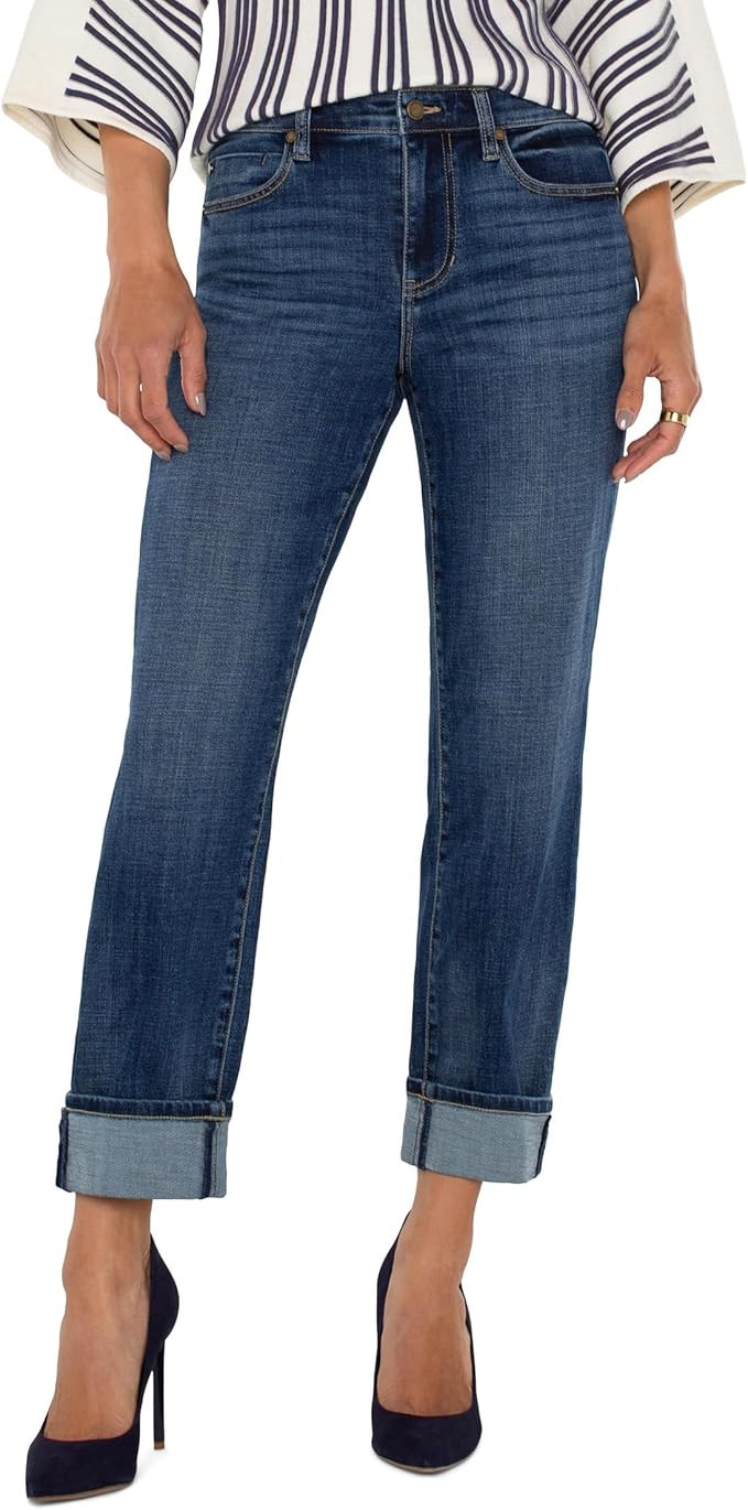 Women's Marley Girlfriend Cuffed Mid-Rise Vintage Denim | Amazon (US)