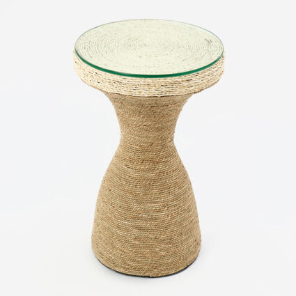 Light Brown Rattan Side Table | TK Maxx