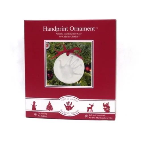 Child to Cherish Marshmallow Clay Baby Handprint or Footprint First Christmas Ornament Kit | Walmart (US)