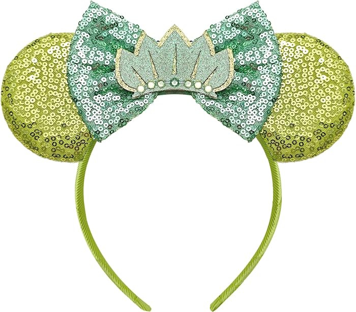 ULUEXEZA Mouse Ears Headband - Sequin Sparkly Ears for Women Adults, Cute Bow Hair Hoop for Carto... | Amazon (US)