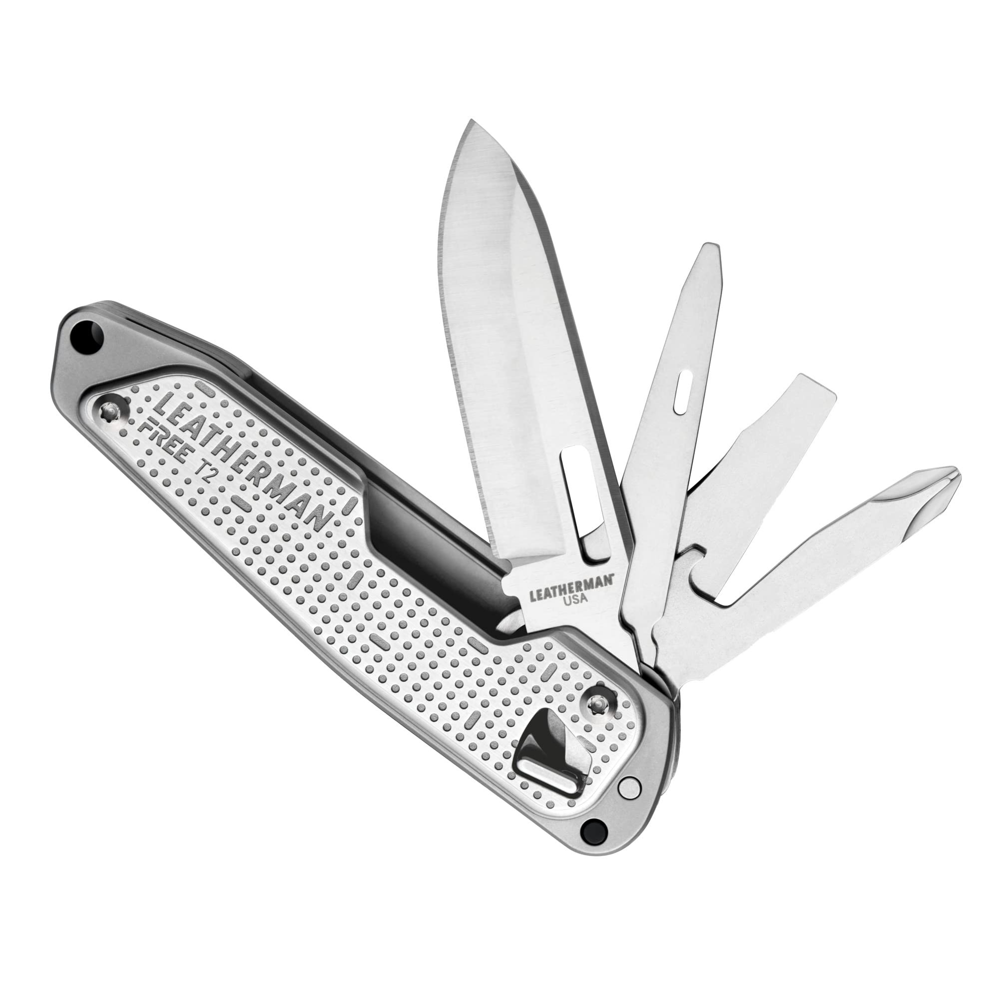 LEATHERMAN, FREE T2 Multitool and EDC Pocket Knife with Magnetic Locking and One Hand Accessible ... | Amazon (US)