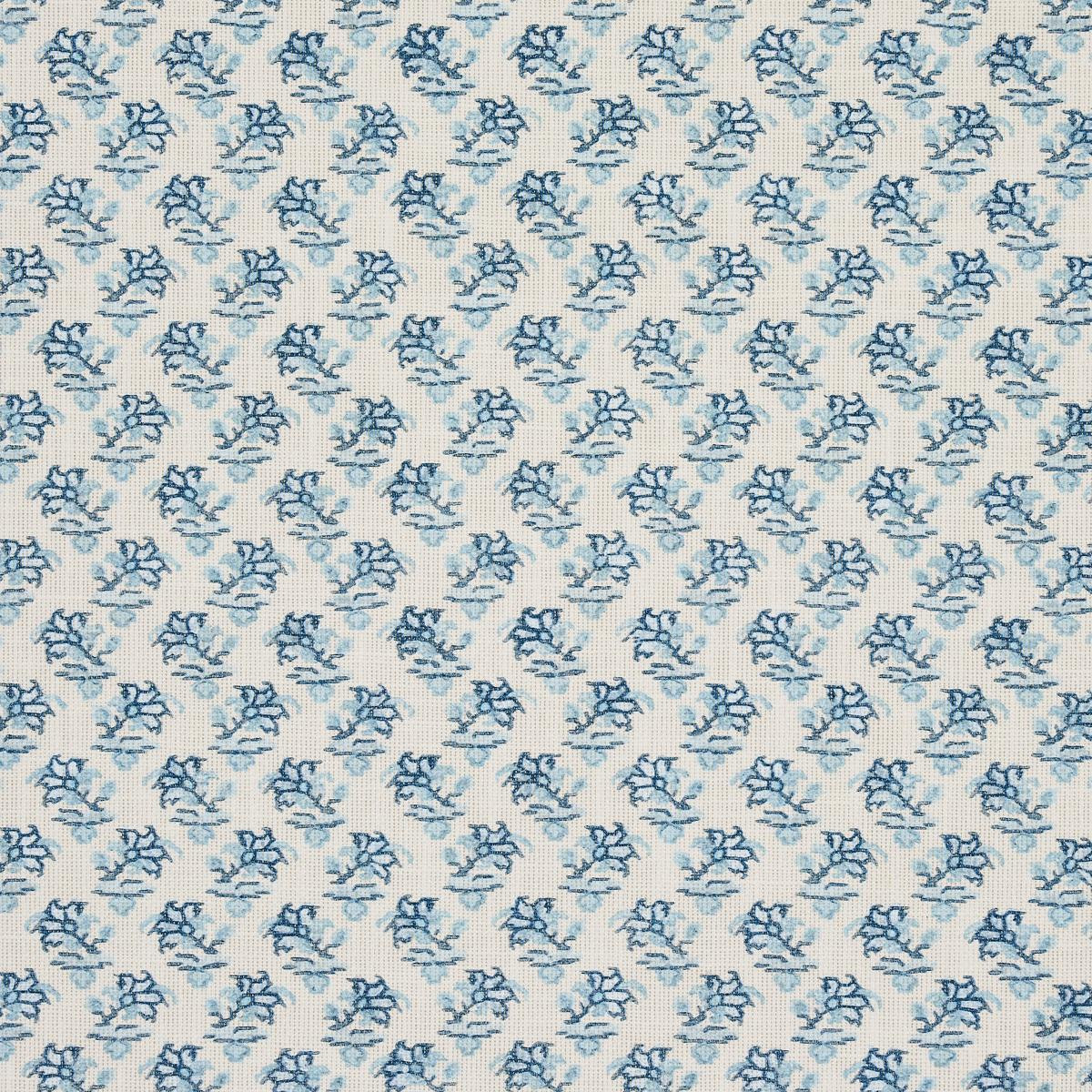 Schumacher Oleander Indoor/Outdoor Indigo Fabric | DecoratorsBest