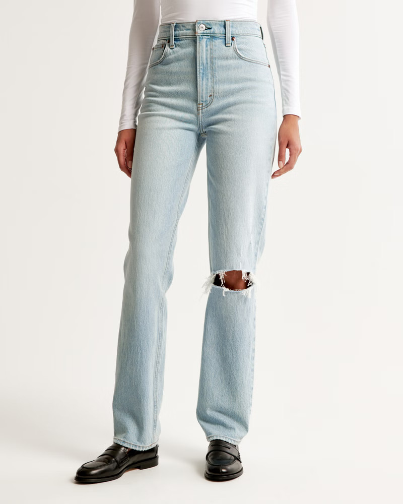 Ultra High Rise 90s Straight Jean | Abercrombie & Fitch (US)