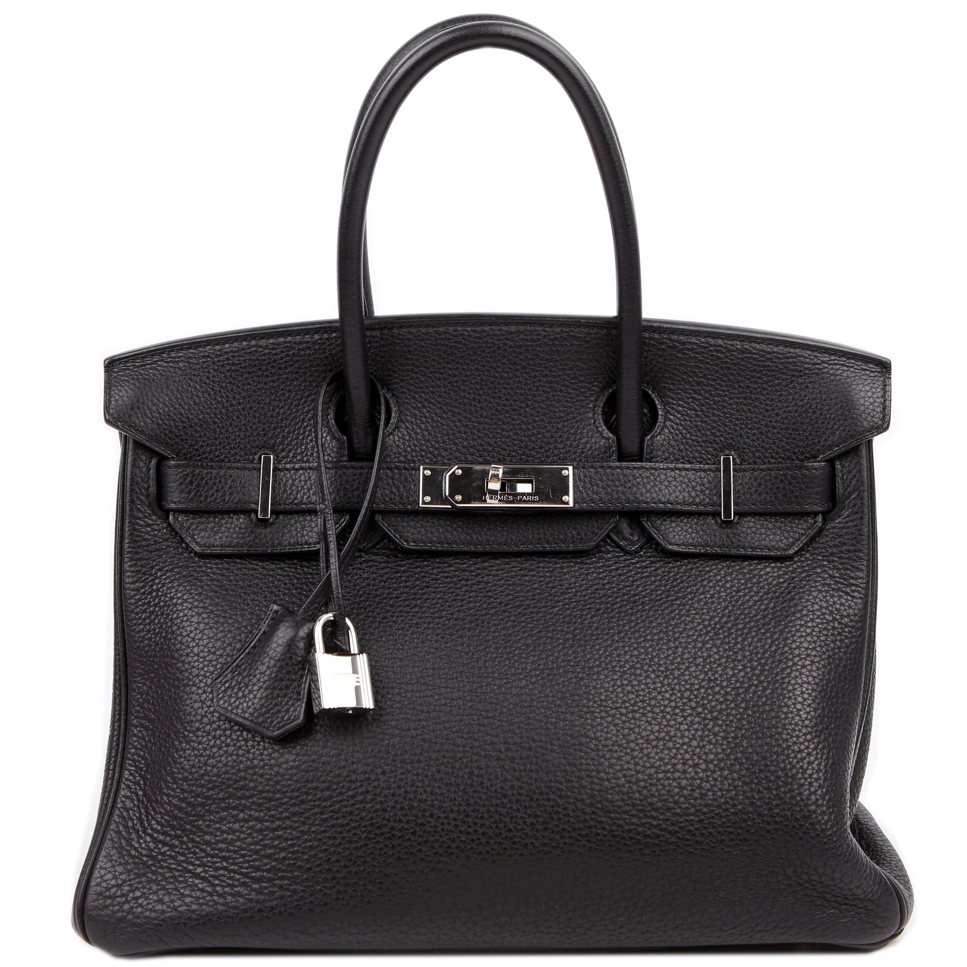 Birkin 30 Taurillon Clemence 2009 Noir/Palladium | Keeks Designer Handbags