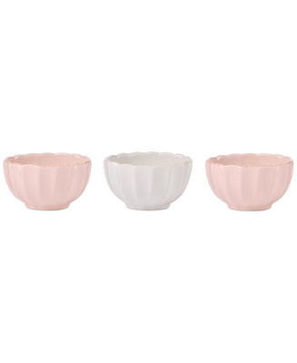 French Perle Scallop Mini Bowls, Set of 3 | Macy's