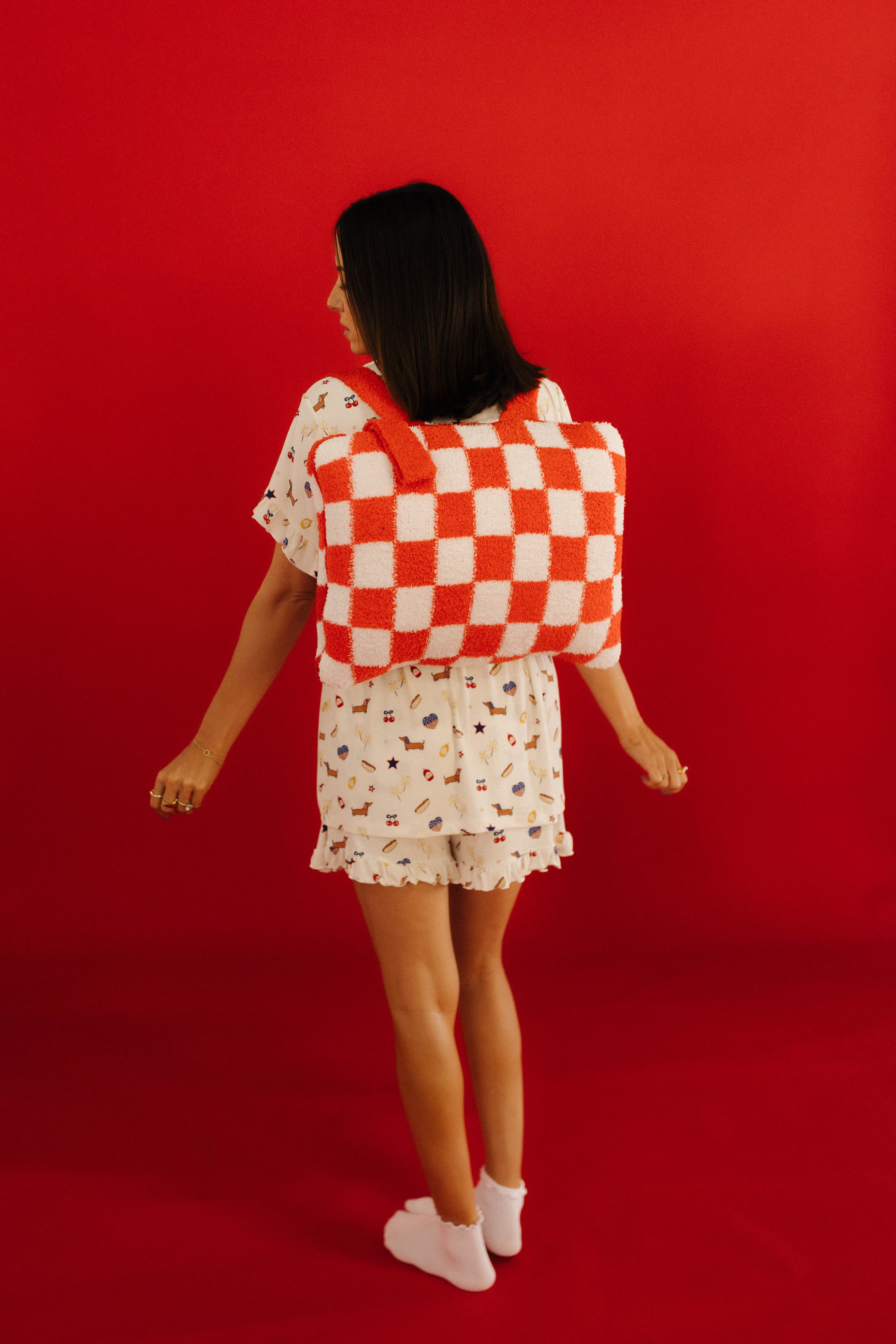 Red Check Quillow 50x60 | Staykation