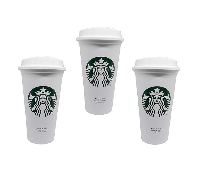 Starbucks Reusable Travel Cup To Go Coffee Cup (Grande 16 Oz)3 pack | Amazon (US)