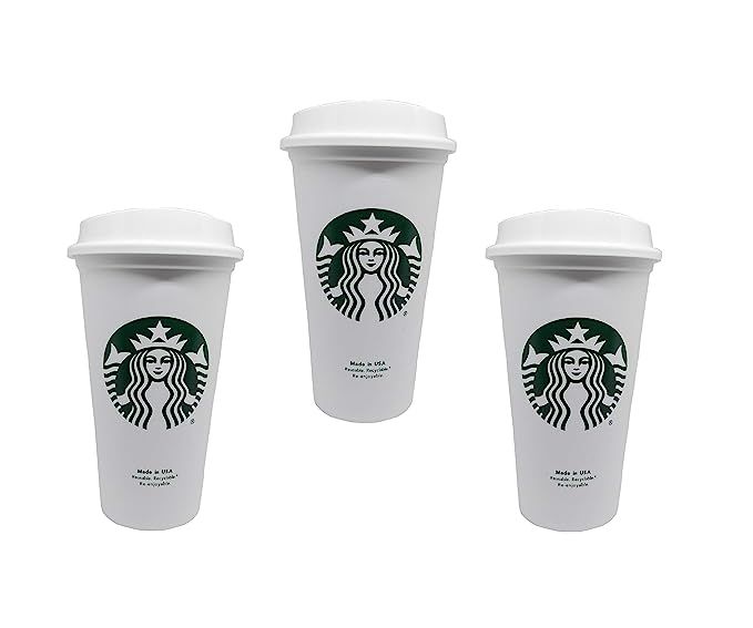 Starbucks Reusable Travel Cup To Go Coffee Cup (Grande 16 Oz)3 pack | Amazon (US)