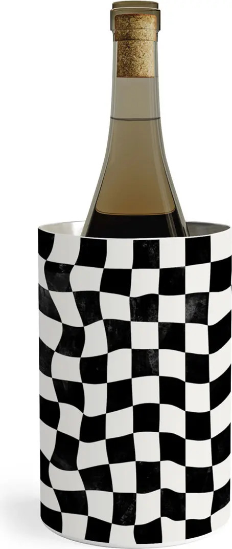 Deny Designs Warped Checkerboard Wine & Champagne Chiller | Nordstrom | Nordstrom