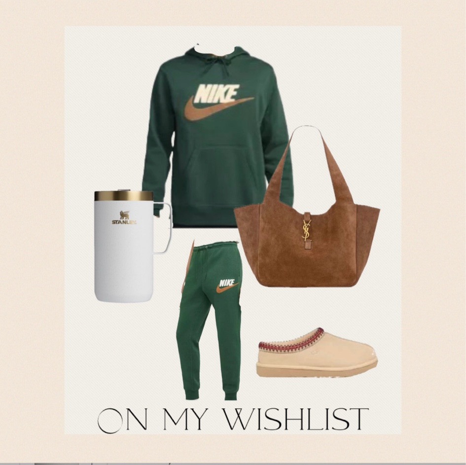 On my wish list 😍 Nike Club Fleece Brushed Chenille Futura Joggers & hoodie  | YSL Lea Bea in Suede | UGG Tasman Slippers in cream | Stanley Fall Refresh Stay Hot Camp Mug

#LTKGiftGuide #LTKActive #LTKHoliday #LTKSeasonal #LTKGiftGuide #LTKHoliday
